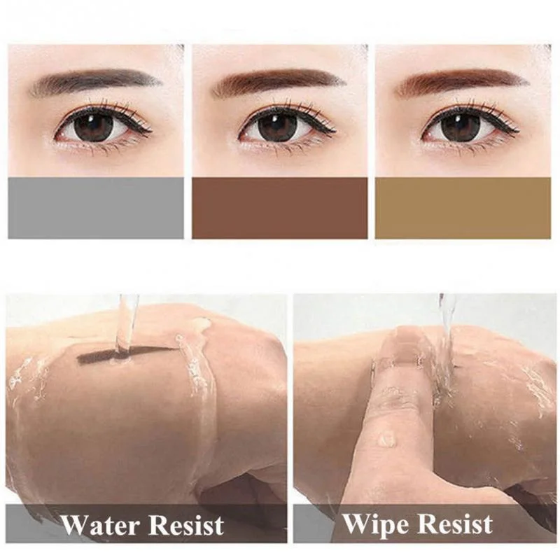 Professional Natural Eyebrow Stamp Waterproof Eyebrow Powder Eyebrow Cosmetic Makeup Tool Long Lasting Tattoo Brow Quick Makeup