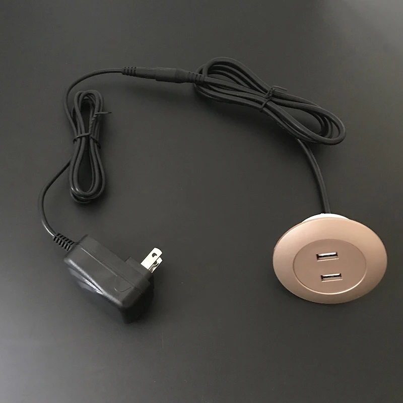 Sofa USB mobile phone charger 5v2a charging tablet computer installed in furniture office sofa accessories USB charger champagne