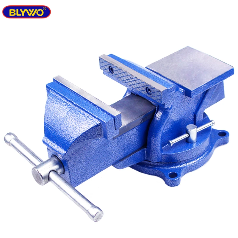 5inch 360 Degree Swivel Base Cast Iron Bench Vise With Anvil Vice Rotary Adjustable Clamp tools