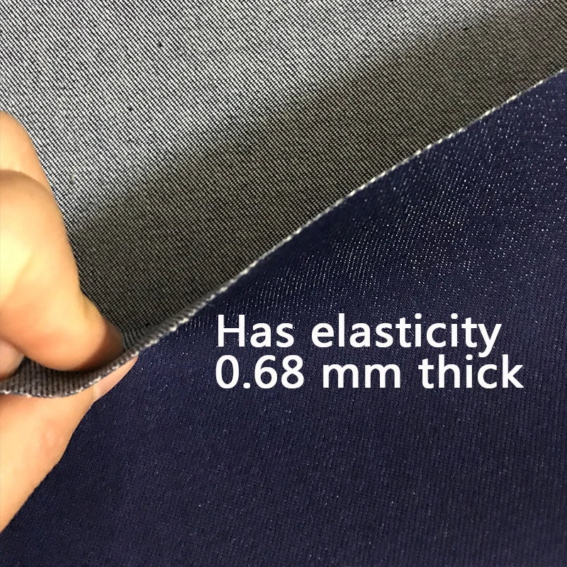 100cm*140cm Elasticity Denim Cotton Fabric Thick Jeans Cloth DIY Jacket Shirts dress dark blue Denim sewing patchwork quilting