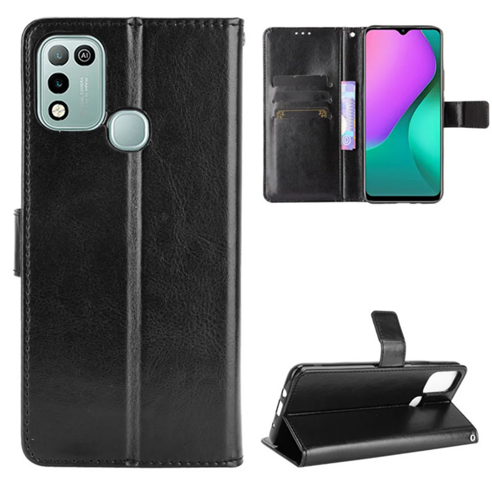 For Infinix Hot 10 Play Case Luxury Flip PU Leather Wallet Lanyard Stand Case For Infinix Hot 10Play X688 Hot10 Phone Bags