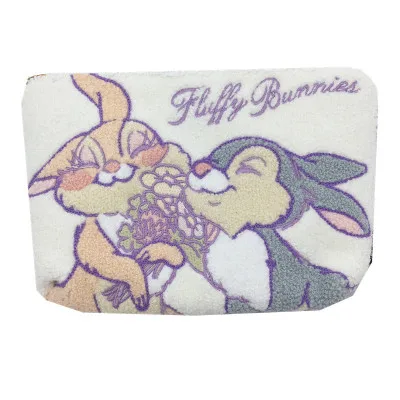 Bolso de moda de dibujos animados de Disney, bolso cruzado con bordado extraño de conejo Benny con flores, bolso de hombro para mujer