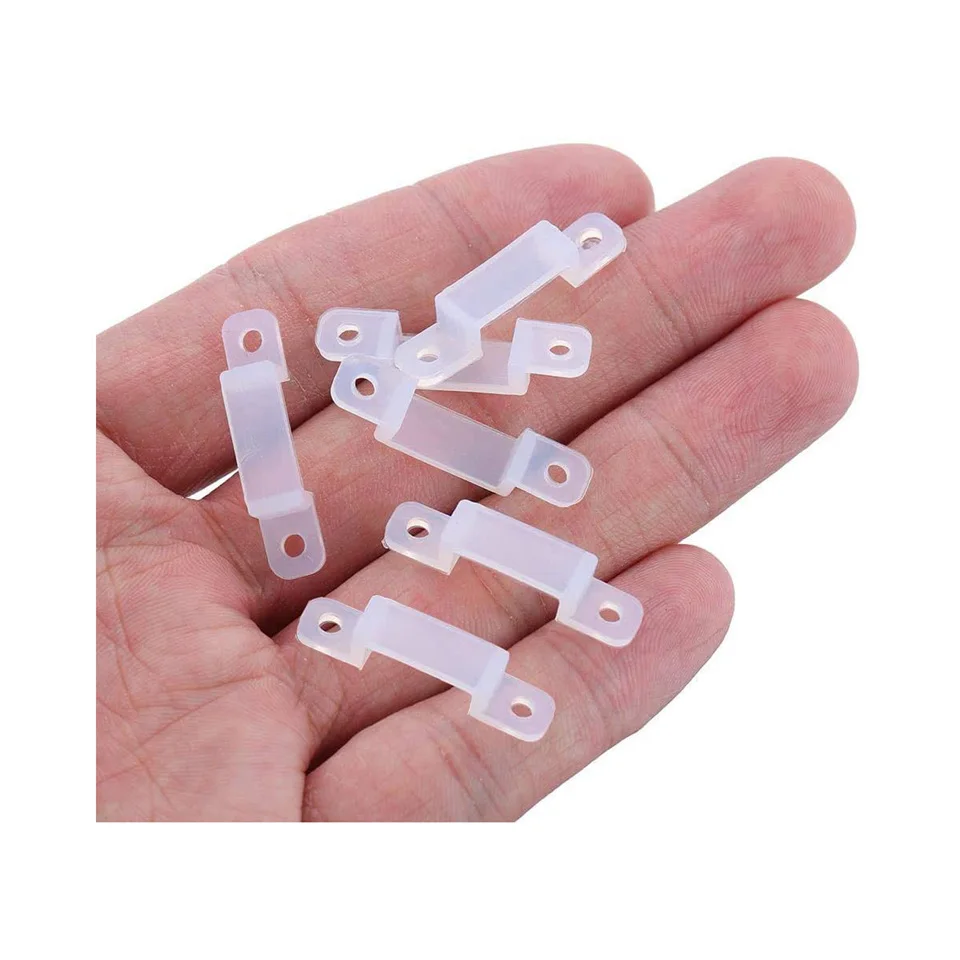 100Pcs/Lot Fixator LED Strip Light Holder 10mm 12mm 15mm Fixing Mounted Clip for SMD5050 LED Strip Light Cable Clamp