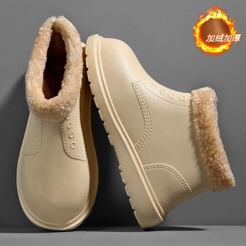 Man Platform Ankle Boots Fur Winter Shoes For Men With Free Shipping Snow Rain Boot Waterproof Shoe Alaska Zapatillas Sneakers