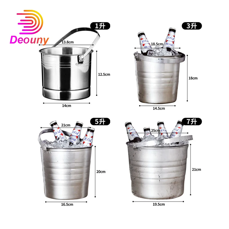 

DEOUNY Champagne Beer Ice Bucket Wine Drink Cooler Ice Cube Bucket For Decor Cooling For A Mini Bar Bartender Tools Supplies