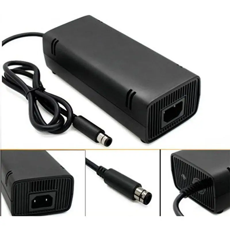 NEW AC 12V AC Adapter Power Supply Cord Charger for XBOX 360 E Game Console-US Plug-Black r42