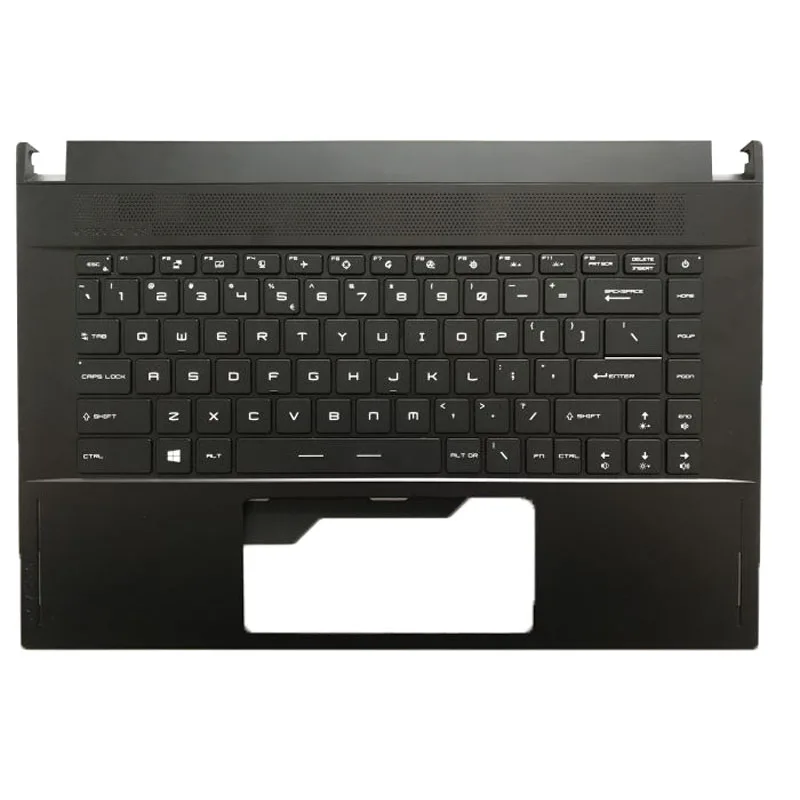 Imagem -02 - Rgb Backlit Palmrest & Teclado dos Eua para o Msi Discrição Gs6612u Gs66 12ue 12ug 12ugs 12uh 12uhs 15.6 Inglês 2tipo-c 1usb Gs66 Ms16v5