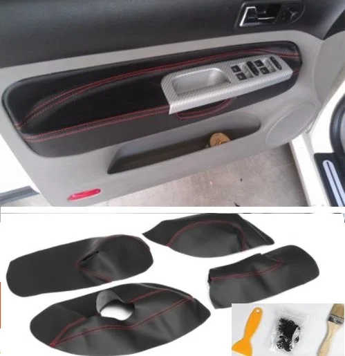 Microfiber Door Panels Armrest Leather Cover Protective  For VW Golf 4 Bora Jetta MK4 1998 -2006 car accessories interior