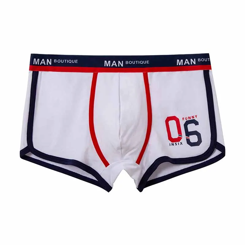 4 pcs/lot Men Underwear boxer cotton Cuecas Boxers Mens boxer shorts Underwear Low waist U convex pouch Man breathable underpant