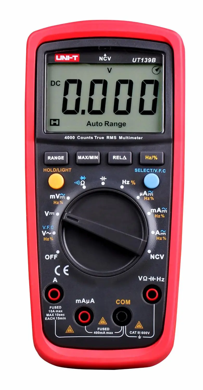 UNI-T UT139B True RMS Digitalmultimeter / AC-VFD-Messung mit variabler Frequenz / Frequenztest / NCV / automatische Abschaltung