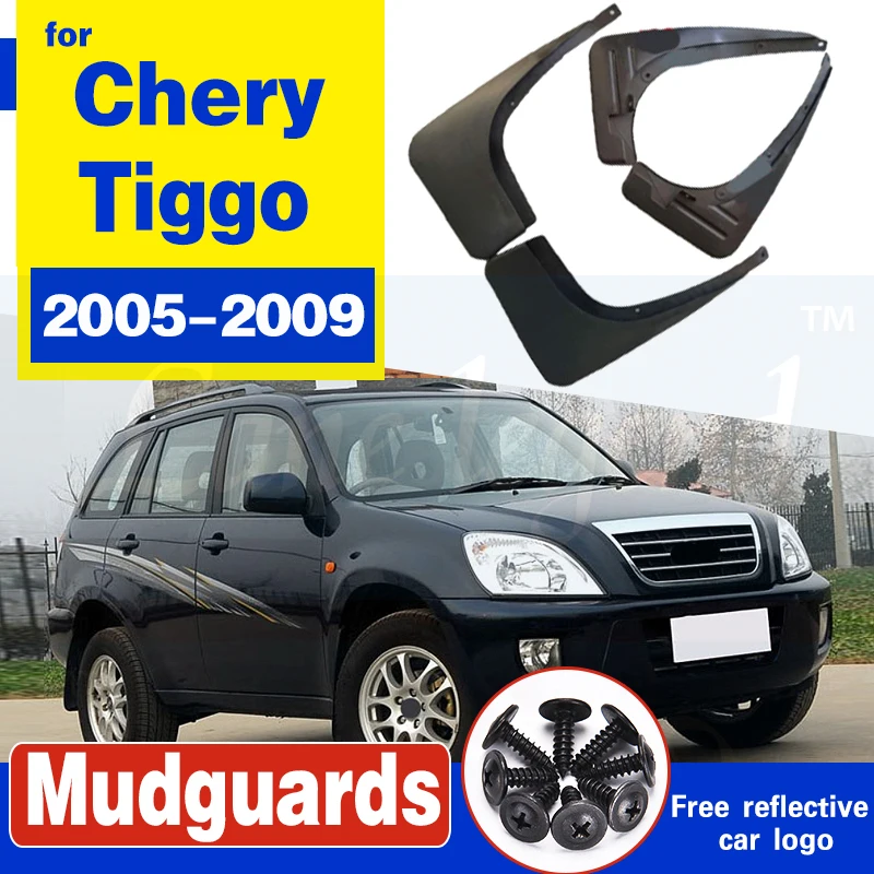 High-quality plastic Mud Flaps Splash Guard Fender for Chery Tiggo 2005-2009 car styling 2006 2007 2008