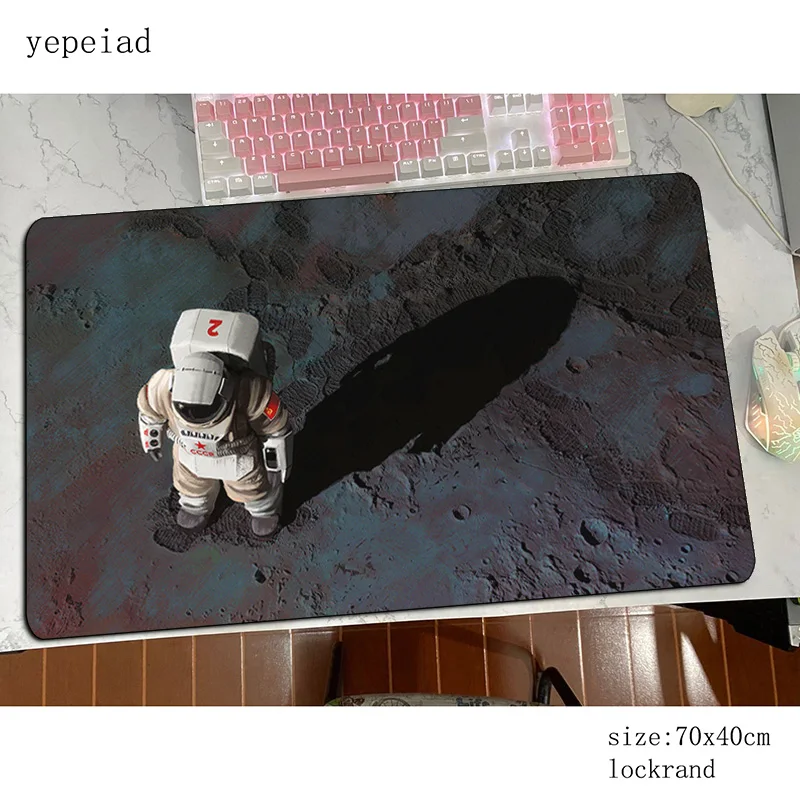 Alfombrilla de ratón Sci Fi Astronaut para gamer home, 70x40cm, alfombrilla de ratón para juegos, patrón de masa, Accesorios para ordenador portátil, alfombrilla ergonómica