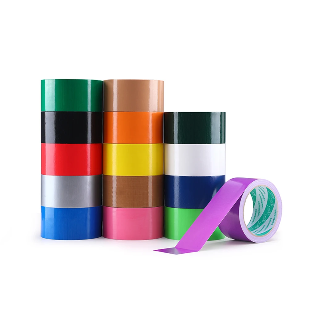 13สีผ้าฐานเทป Duct พรมกันน้ำความหนืดสูงกาวเทป Multicolor การตกแต่ง DIY 1PCS