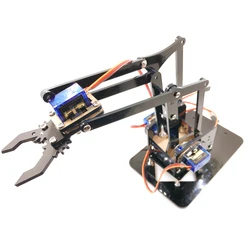 Cheapest 4 DOF Acrylic Robot Arm for Arduino Robotic Gripper Claw with SG90 Servos for Rasbperry Pi DIY Project STEM Toy