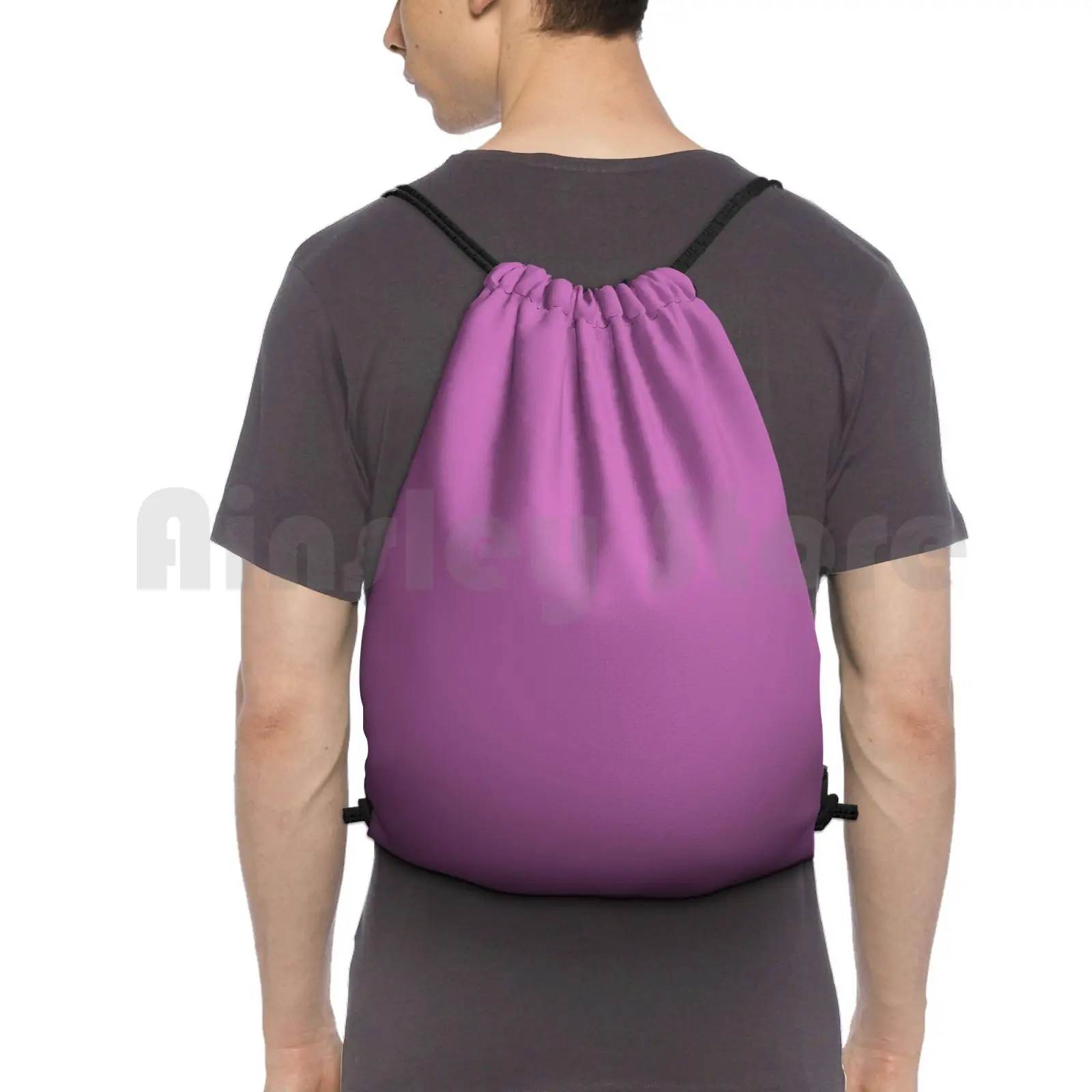 Orchid Pantone Color Of The Year 2014 Backpack Drawstring Bag Riding Climbing Gym Bag Pink Ozcushions