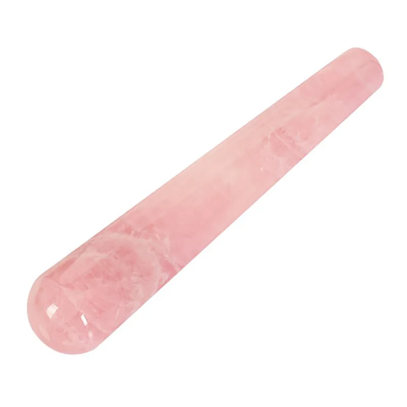 Natural Rose Quartz Yoni Wands Jade Crystal Massage Wand Vaginal Muscles Tightening Massage Stone Guasha Tool Acupoint Massager