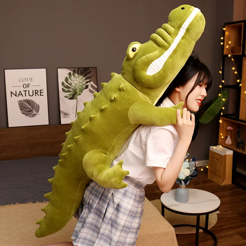 

Nice 1pc 75cm/100/125cm Creative Lying Crocodile Plush Toys Kawaii Simulation Pillow Stuffed Soft Dolls for Kids Boys Gifts