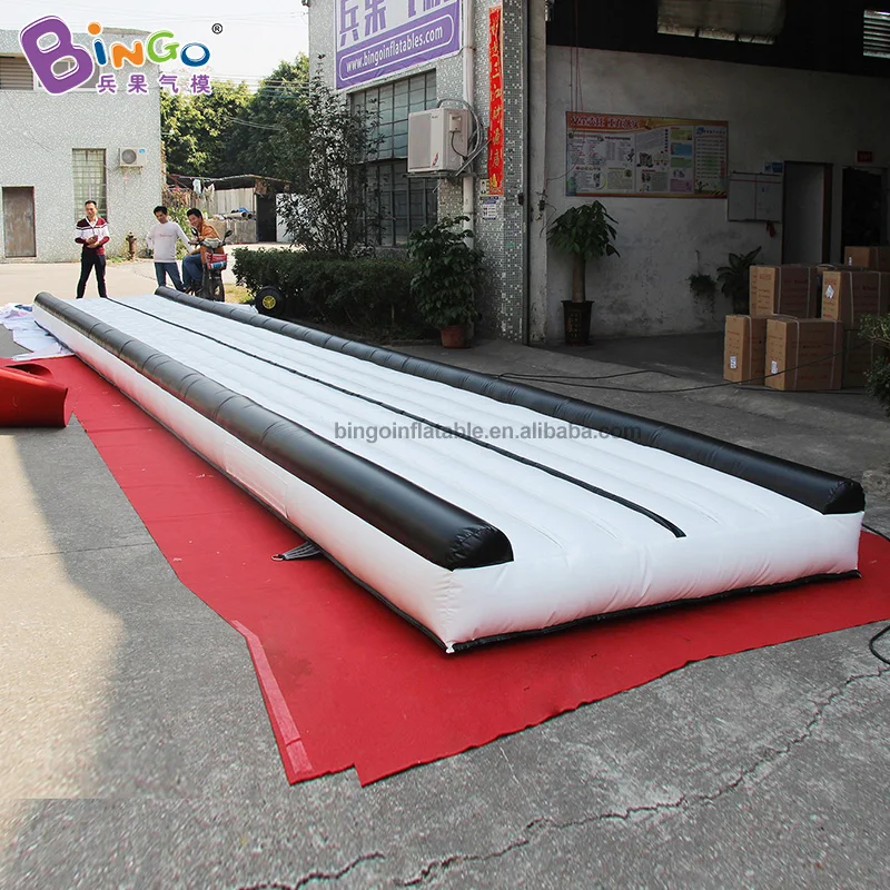 

Promotion 12X2 Meters Inflatable Gymnastics Mats Air Track High Quality Black and White Color Blow up Gym Mat for Toys Sport