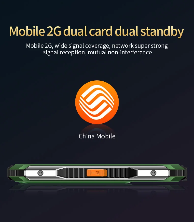 Slim Rugged Outdoor Phone Dual SIM Big Button Long Standby Blacklist Loud Speaker Two Flashlight SOS Dialing MP3 Video Player