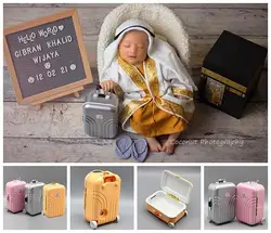 Coconut Newborn Photography Props Baby Creative Props Mini Trunk Suitcase Luggage Fotografia Studio Accessories Photo Props