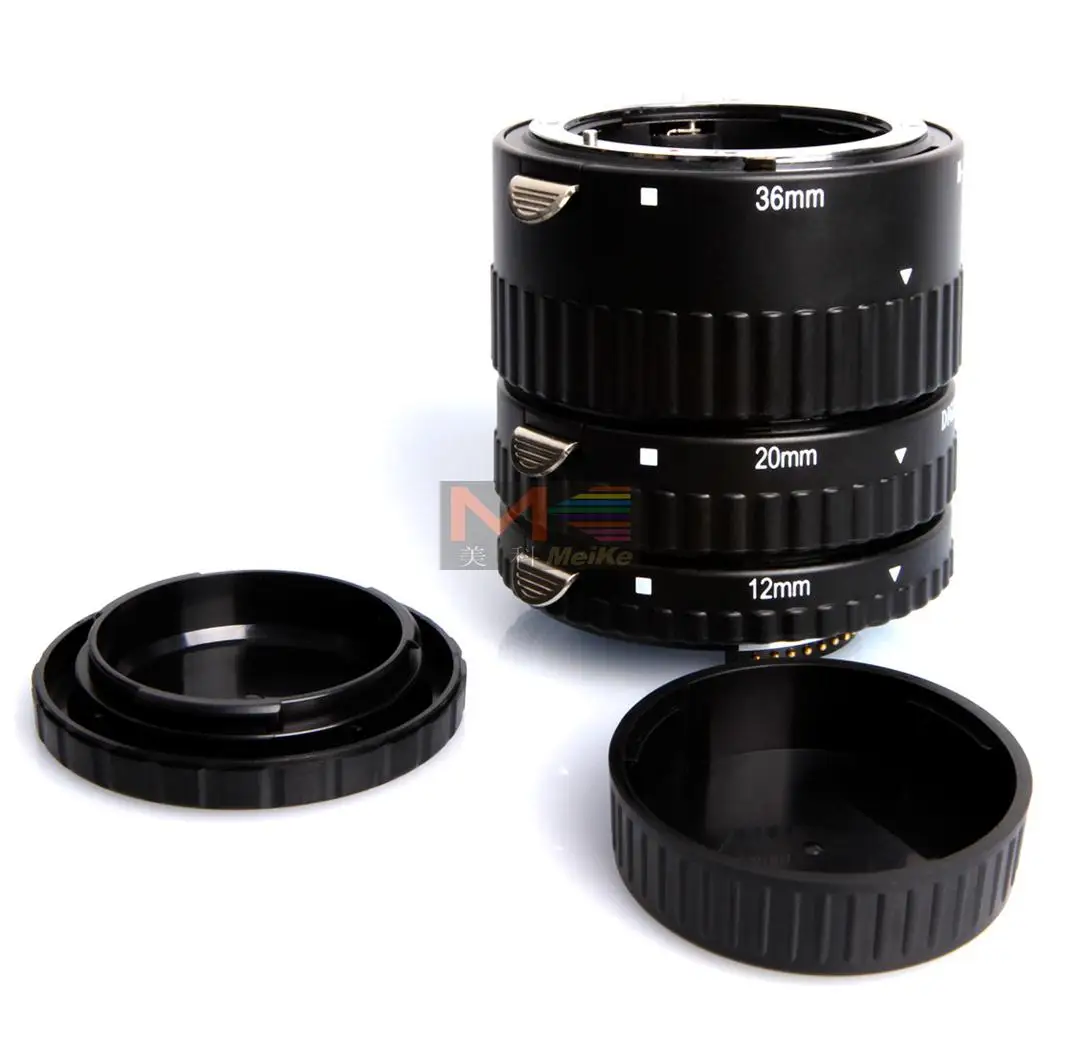 Meike – ensemble de tubes d'extension Macro AF, mise au point automatique, 12, 20, 36mm, bague d'adaptation pour objectif d'appareil photo Nikon Digital SLR