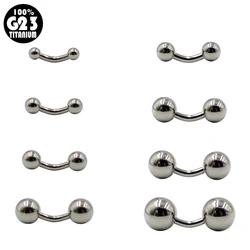 G23 Titanium Eyebrow Banana Piercing Curved Barbell Lip Ring Daith Helix Rook Earring Cartilage Tragus Wrist Piercings Jewelry