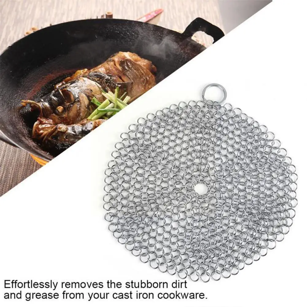 Steel Pot Net Metal Ring Net Kitchen Cleaning Pot Net Tableware Stain Nemesis Professional Stubborn Kitchen S6w2