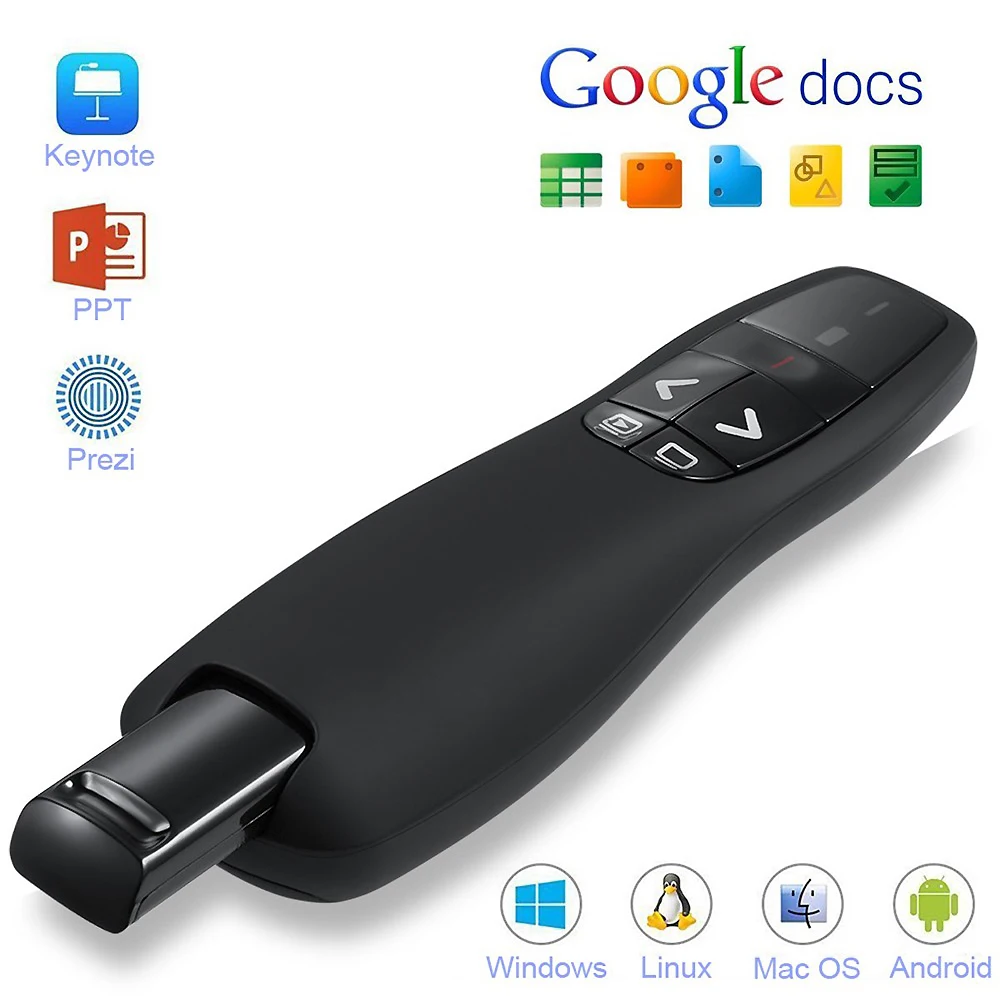 5mw  Wireless Presenter blue  Pointer R400 2.4Ghz USB PPT Remote Control for Powerpoint Presentation