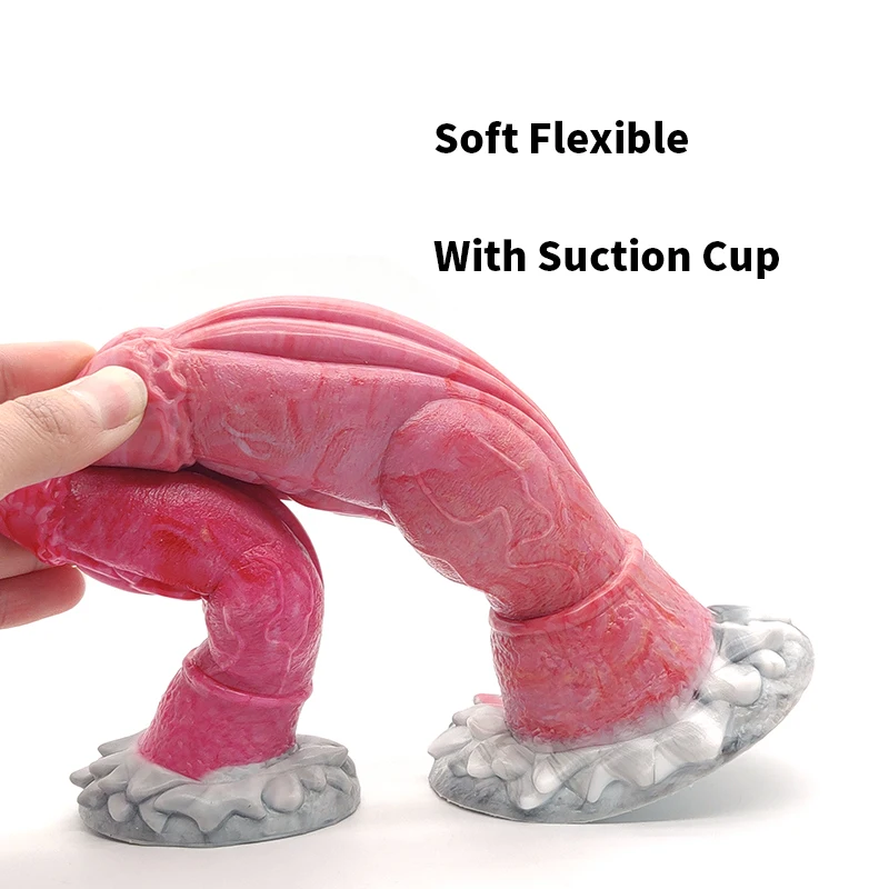 YOCY Huge Anal ButtPlug Animal Dildo Small Knot Wolf Dog Realistic Penis Sex Toy For Female Masturbate With Suction Cup S M Size