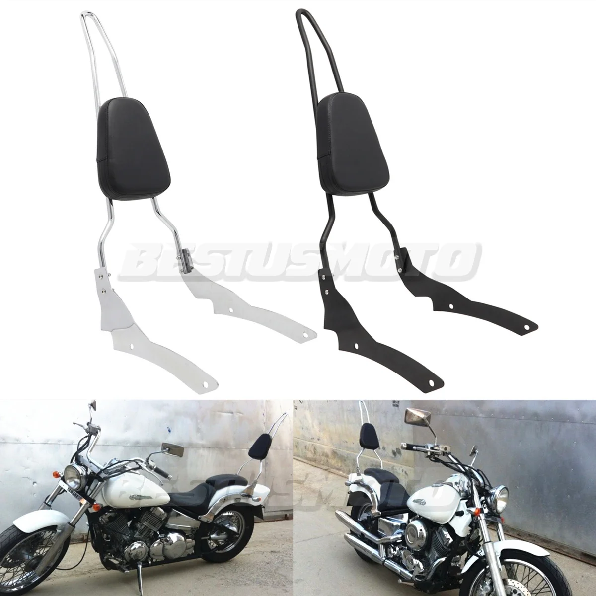 

Motorcycle Backrest Sissy Bar For Yamaha Dragstar V-Star 400 650 XVS400 XVS650 DS650 Custom 1996-2012 2013 2014 2015 2016 2017