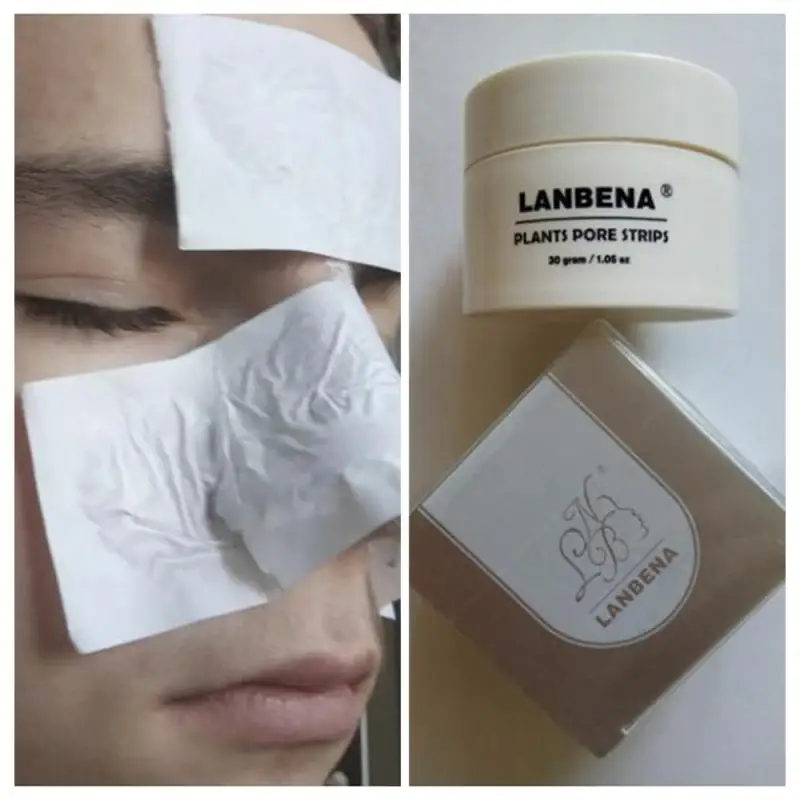 LANBENA 30g Blackhead Remover Peeling Mask And 60pcs Tissues Face Mask Blackhead Acne Treatment Deep Cleansing Skin Care TSLM1