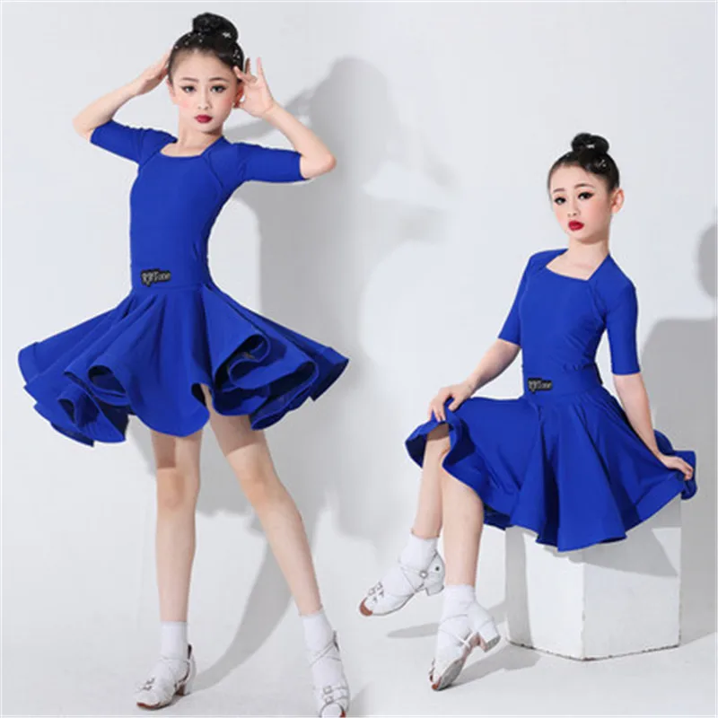 2021 neue Kinder Latin Dance Kleid Mädchen Moderne Tanzen Professionelle Leistung competiton Kleid latin Tanzen Kostüm