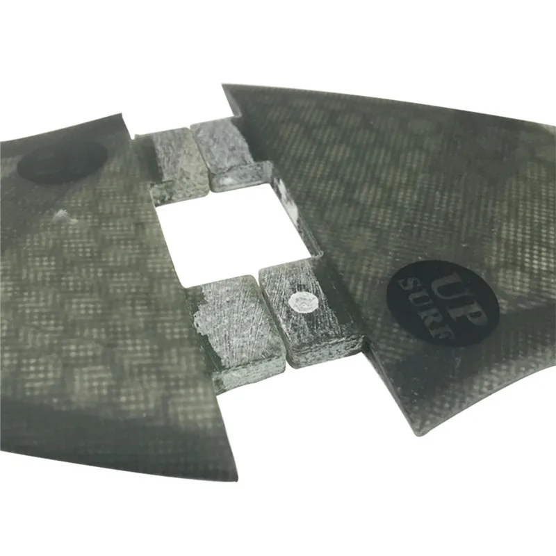 UPSURF Surfboard Double Tabs S/M/L/UK2.1 Fins Grey Color Honeycomb Fiberglass Surfboard Fin in Surfing