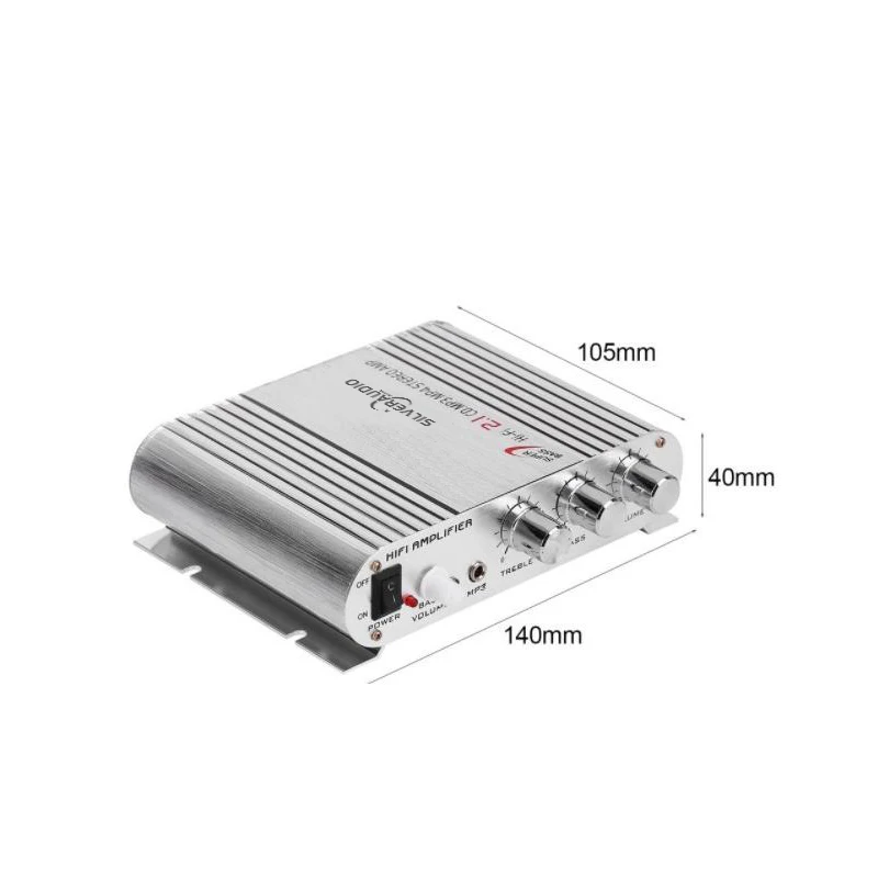 GAP-838 Amplificatore di potenza portatile Hi-Fi 2.1 MP3 Radio Audio Stereo Bass Altoparlante Booster Lettore per casa Auto Moto Nero Bianco