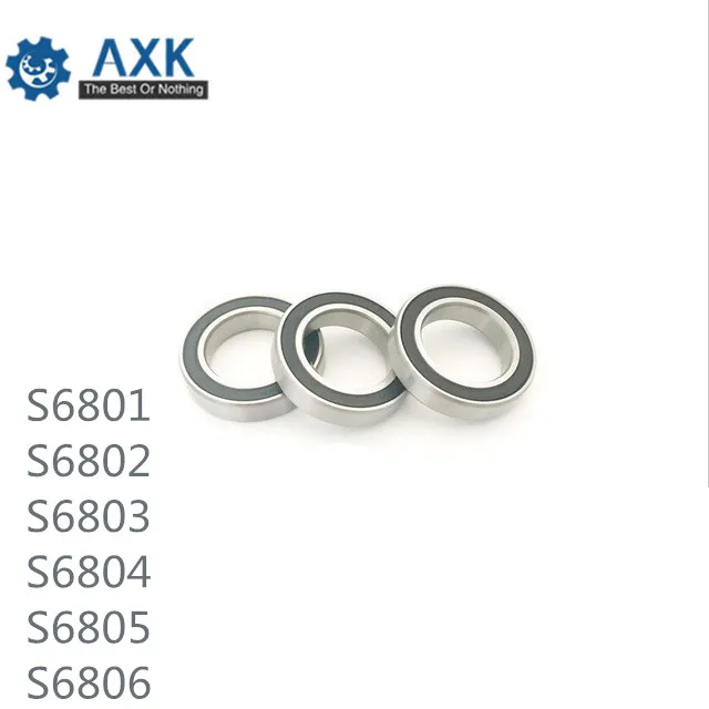 

Bearings S6800 S6801 S6802 S6803 S6804 S6805 S6806 ( 1 PC) 440C Stainless Steel Rings With Si3N4 Ceramic Balls Bearing