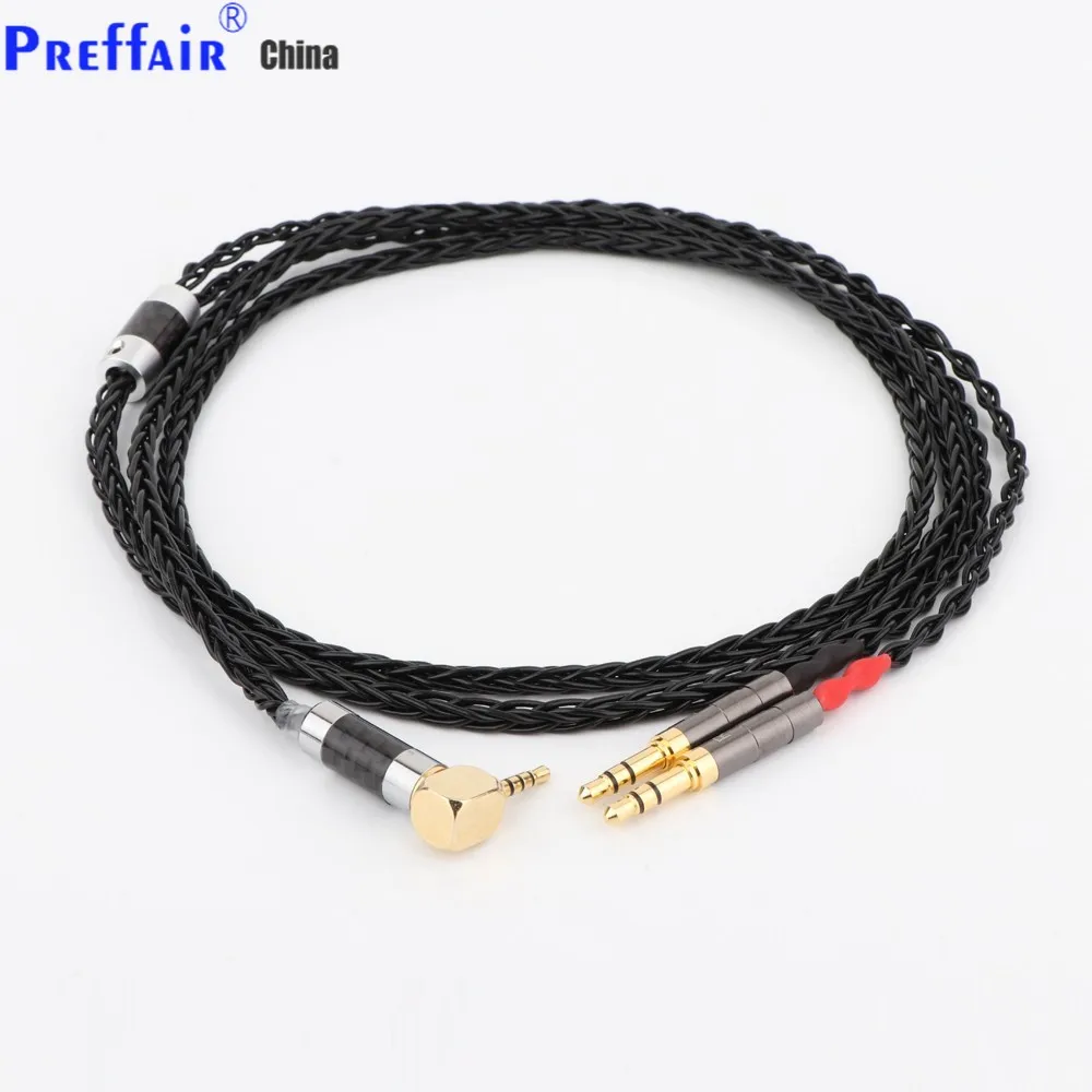 8 Core silver-plate Headphone Earphone Cable For Denon AH-D600 D7100 Hifi man Sundara Ananda HE1000se HE6se he400i he400se Arya