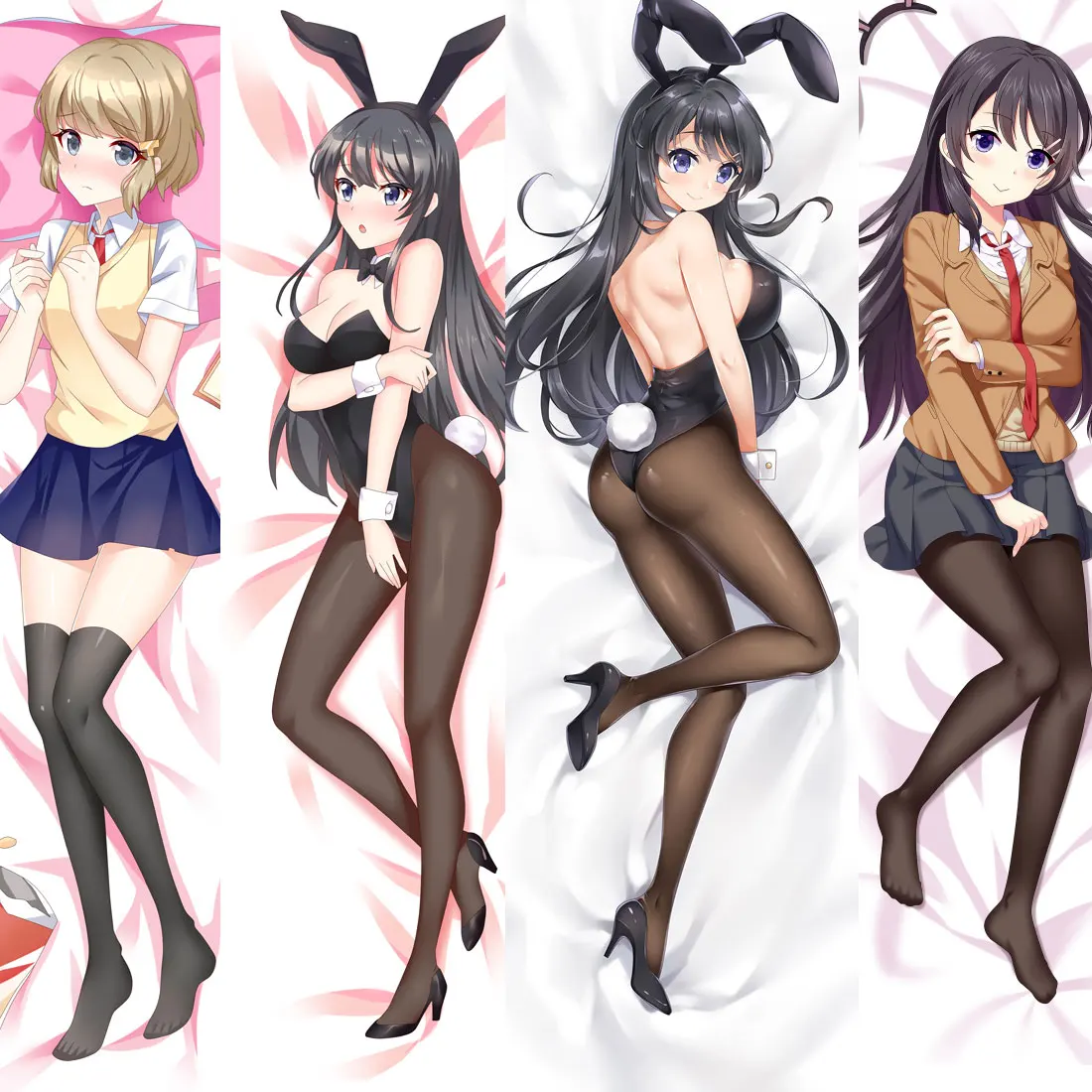 

Rascal Does Not Dream of Bunny Girl Senpai Dakimakura Cover Anime Pillow Case Hugging Body Cushion Sakurajima Mai Pillowcase