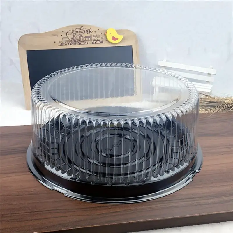 10pcs 8 Inch Transparent Cake Box Plastic Cake Boxes And Packaging Transparent Clear Cupcake Muffin Dome Holder Cases Wedding