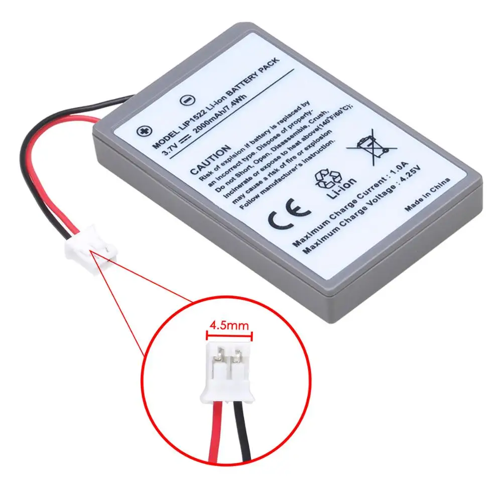 4 stuks LIP1522 batterij voor Sony Gamepad DualShock 4 V1, PS4 draadloze controller, CUH-ZCT1E, CUH-ZCT1H, CUH-ZCT1U batterij