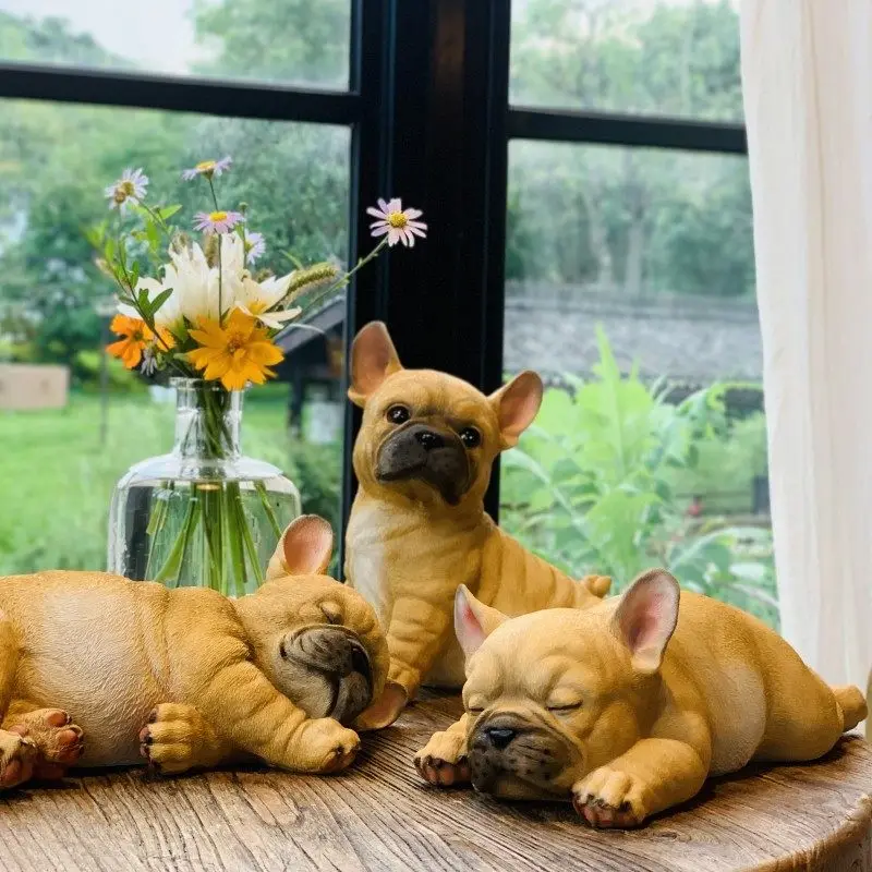 

Modern Cute Lucky Puppy Resin Accessories Home Livingroom Desktop Furnishing Crafts Outdoor Garden Lawn Sculpture decoration