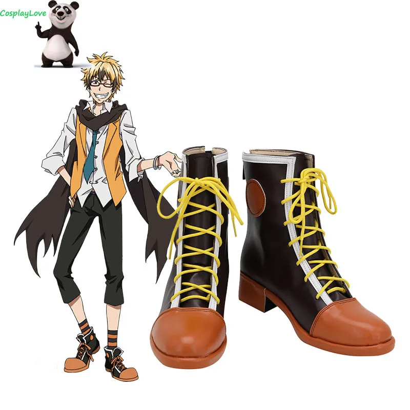 Servamp Hyde Greed Brown Orange Shoes Cosplay Long Boots Leather CosplayLove For Halloween Christmas