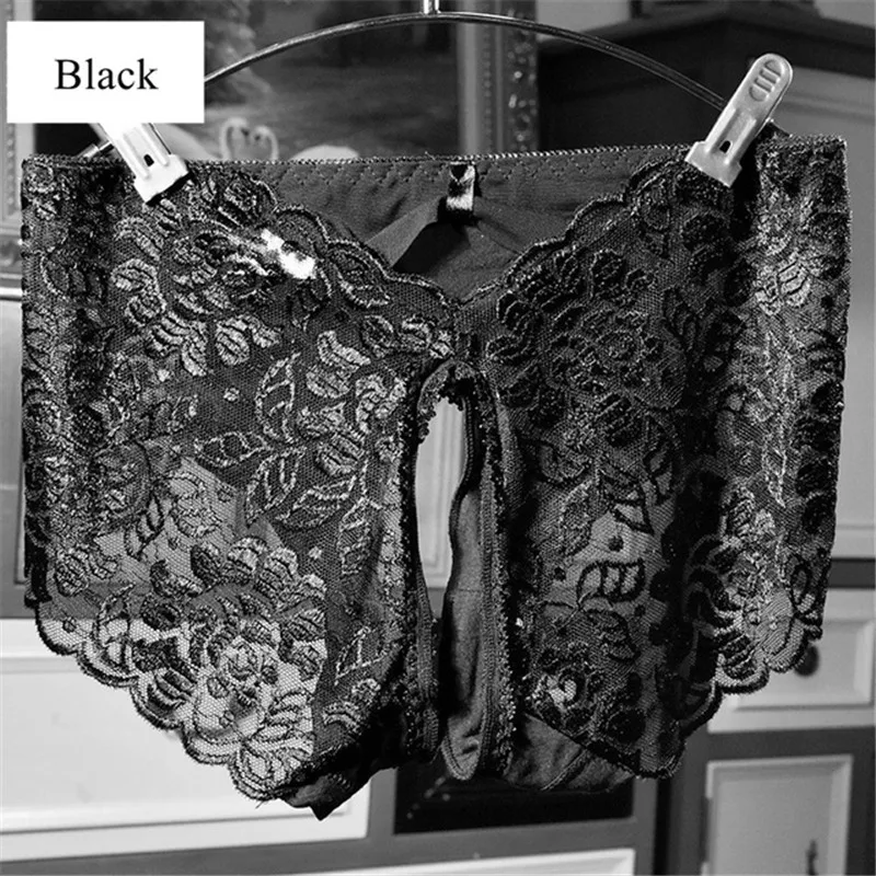 Large Size Lace Briefs For Women Hot Erotic Lingerie Sexy Open Crotch Panties Cosplay Hollow Out Sex Underwear With Holes