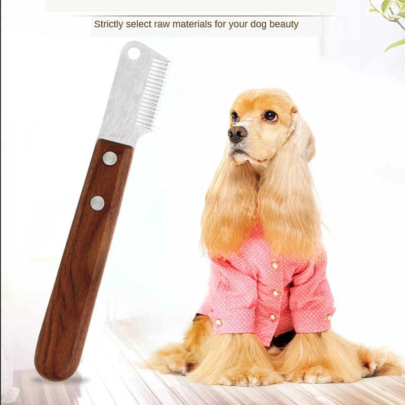 Hair Shedding Comb Cat Brush Grooming Tool Dog Hair Removal Knife For Matted Long Hair Curly Pet Brush Combs Cleaning Tool