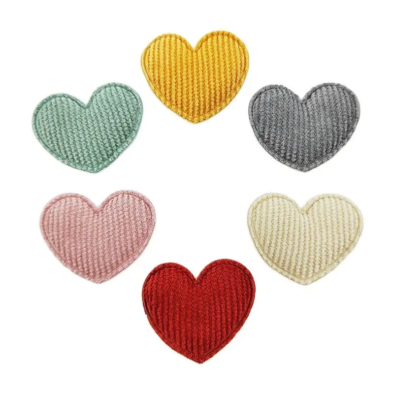 100Pcs/LOT Multi Style Star Crown Heart Padded Appliques For DIY Headwear Hair Clips Decor Clothes Hat Shoes Patches Accessories