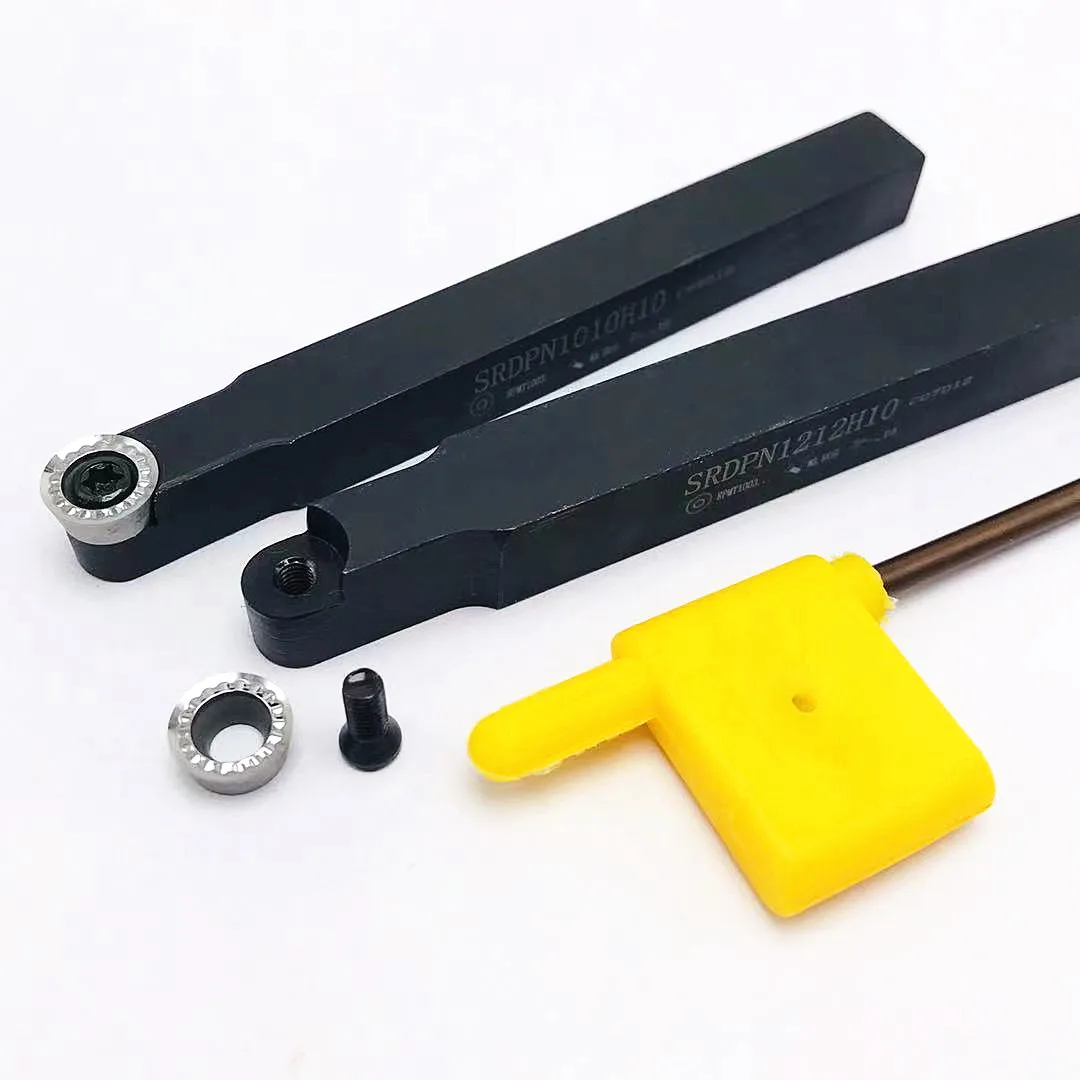 SRDPN1010H10 SRDPN1212H10 CNC herramienta de torno externo, poste de herramienta de arco + 10 piezas RPGT10T3MO AK H01 R5, hoja de aluminio de carburo de alta calidad