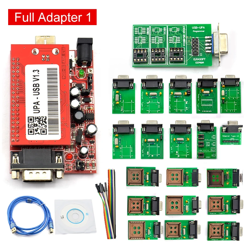 UPA USB مبرمج USB V1.3 V2014 مبرمج محولات كاملة مع وظائف NEC, دبوس زيف المقبس 16Pin سويش 93C رقاقة 24C01 85C92