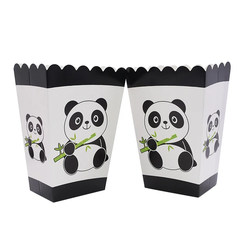 Cute Panda Foil Balloon Animal Theme Party Supplies Kids Birthday Disposable Tableware Set Balloon Banner Straws Decorations