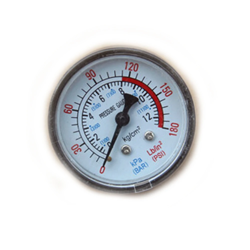 1PC Hot Selling Air Compressor Pneumatic Hydraulic Fluid Pressure Gauge 0-12Bar / 0-180PSI