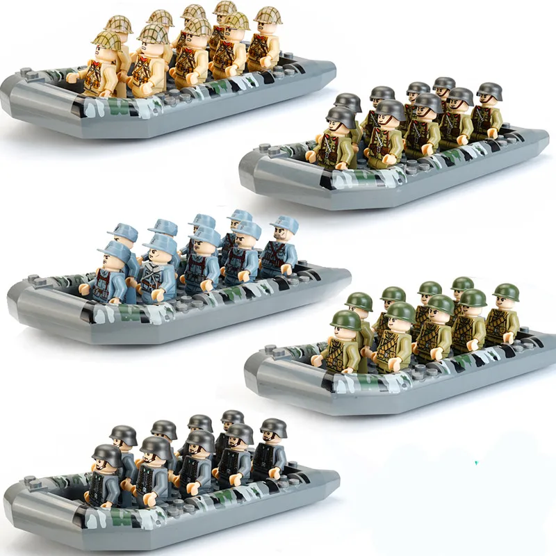 Novel and Funny Toy DIY Mini Assemble the Model Building Blocks of Soldier and Man Simulated Military Base Collect and Display