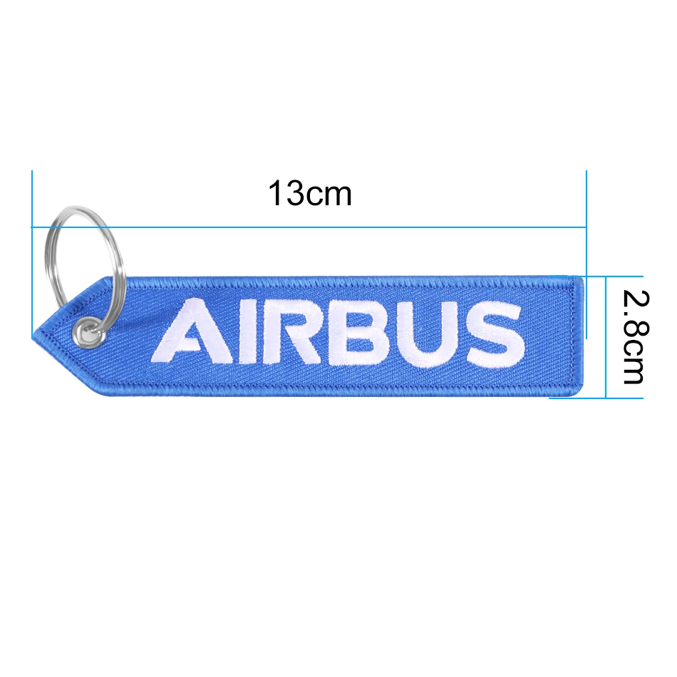 Brelok do kluczy AIRBUS A380 Dwustronny haft A320 Lotniczy brelok do kluczy Lotniczy pasek na prezent Smycz A350 Breloki do kluczy